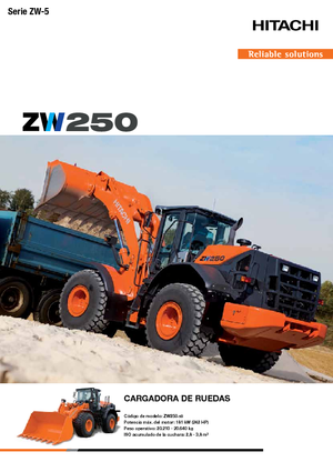 Колісні навантажувачі Hitachi ZW250-5B