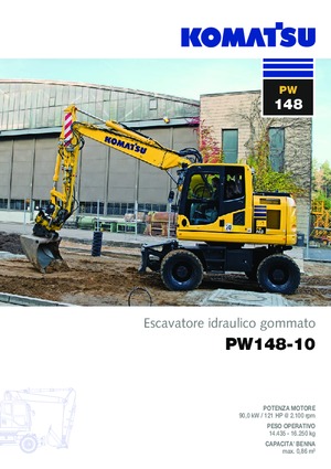 Колісні екскаватори Komatsu PW148-10