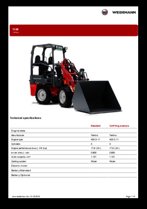 Дворовий навантажувач Weidemann 1140