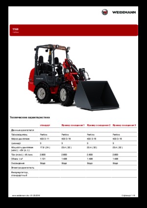 Дворовий навантажувач Weidemann 1160