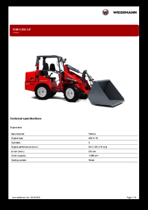 Дворовий навантажувач Weidemann 1240 CX LP