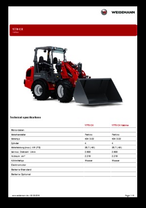 Дворовий навантажувач Weidemann 1770 CX