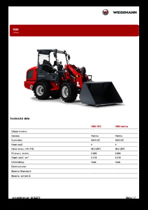 Колісні навантажувачі Weidemann 1880