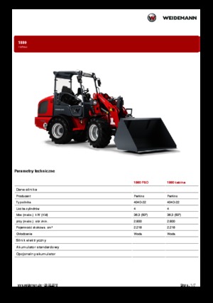 Колісні навантажувачі Weidemann 1880