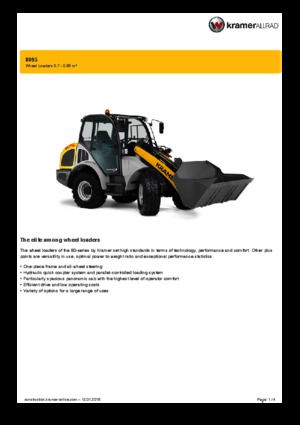 Колісні навантажувачі Kramer 8095