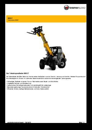 Колісні навантажувачі Kramer 8095 T