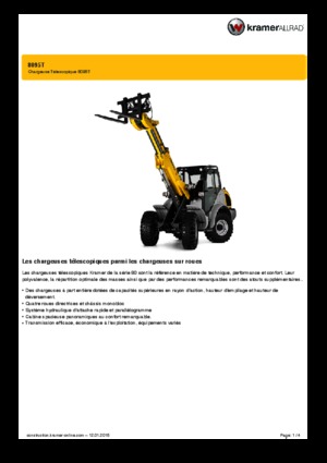 Колісні навантажувачі Kramer 8095 T