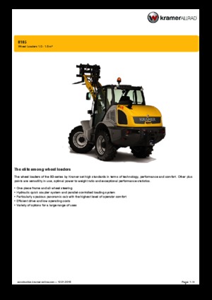 Колісні навантажувачі Kramer 8105