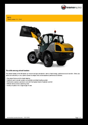 Колісні навантажувачі Kramer 8115