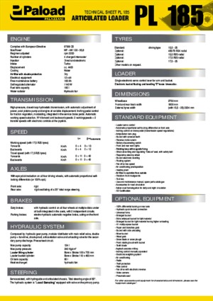 Колісні навантажувачі Palazzani PL 185