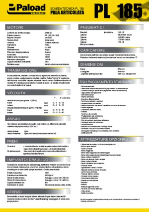 Колісні навантажувачі Palazzani PL 185