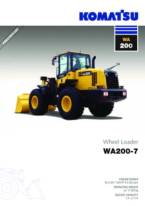 Колісні навантажувачі Komatsu WA200-7