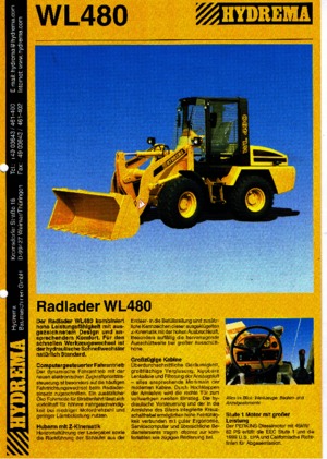Колісні навантажувачі Hydrema WL 480