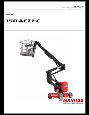Колісні підйомники з шарнірною стрілою Manitou 150 AETJ C