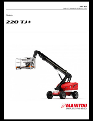 Колісні підйомники з шарнірною стрілою Manitou 220 TJ+