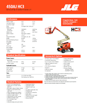 Колісні підйомники з шарнірною стрілою JLG 450AJ HC3