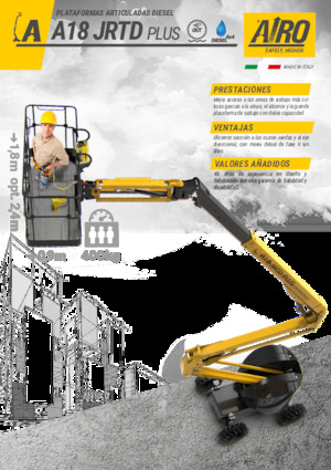 Колісні підйомники з шарнірною стрілою AIRO A18 JRTD PLUS