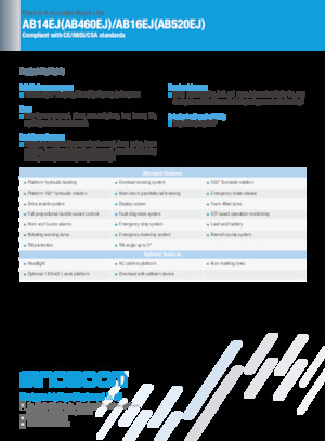 Колісні підйомники з шарнірною стрілою Sinoboom AB14EJ 