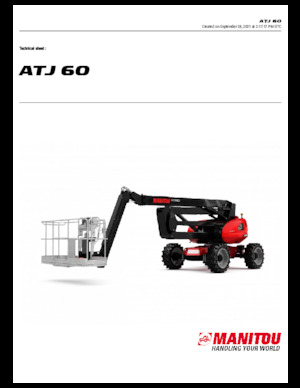 Колісні підйомники з шарнірною стрілою Manitou ATJ 60
