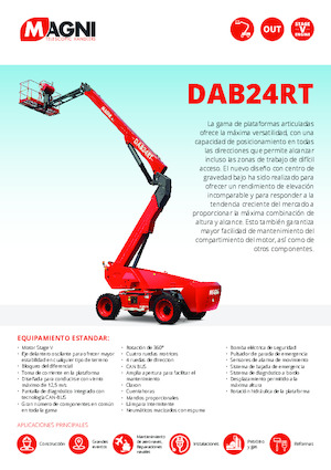 Колісні підйомники з шарнірною стрілою MAGNI DAB24RT