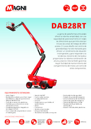 Колісні підйомники з шарнірною стрілою MAGNI DAB28RT