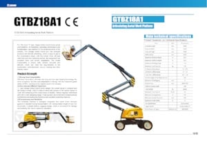 Колісні підйомники з шарнірною стрілою XCMG GTBZ18A1