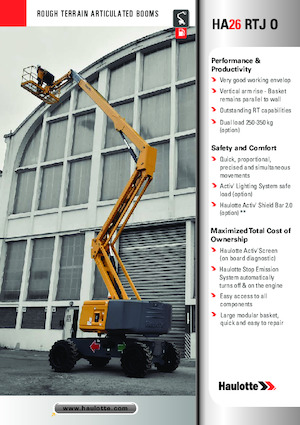Колісні підйомники з шарнірною стрілою Haulotte HA26 RTJ O