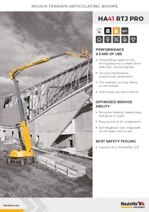 Колісні підйомники з шарнірною стрілою Haulotte HA41 RTJ PRO
