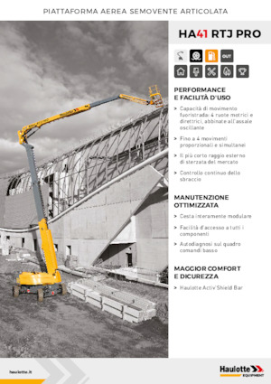 Колісні підйомники з шарнірною стрілою Haulotte HA41 RTJ PRO