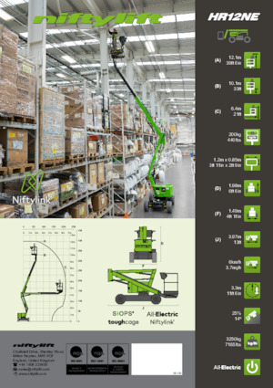 Колісні підйомники з шарнірною стрілою Niftylift HR12NE
