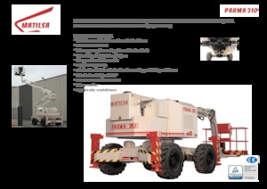 Колісні підйомники з шарнірною стрілою Matilsa Parma 21 D