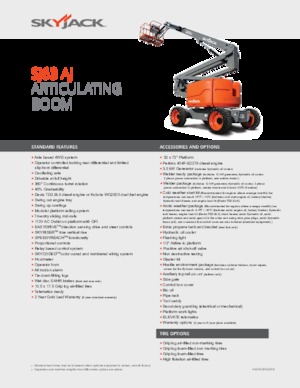 Колісні підйомники з шарнірною стрілою Skyjack SJ63 AJ+