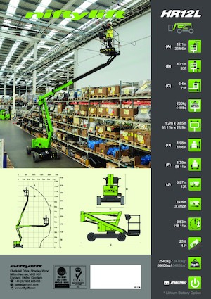 Колісні підйомники з шарнірною стрілою Niftylift SP34L