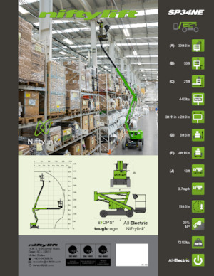 Колісні підйомники з шарнірною стрілою Niftylift SP34NE
