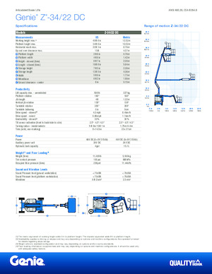 Колісні підйомники з шарнірною стрілою Genie Z-34/22 DC