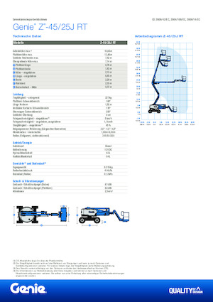Колісні підйомники з шарнірною стрілою Genie Z-45/25J RT