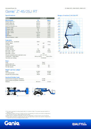 Колісні підйомники з шарнірною стрілою Genie Z-45/25J RT