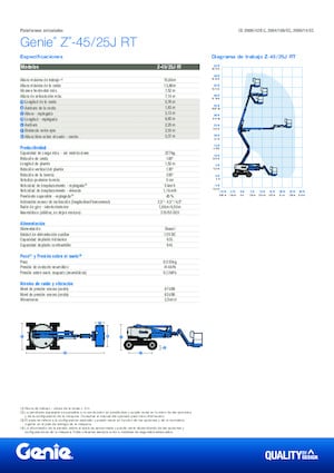 Колісні підйомники з шарнірною стрілою Genie Z-45/25J RT