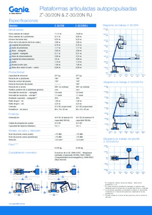 Колісні підйомники з шарнірною стрілою Genie Z-30/20N RJ