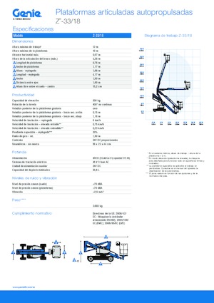 Колісні підйомники з шарнірною стрілою Genie Z-33/18