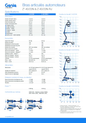 Колісні підйомники з шарнірною стрілою Genie Z-40/23N