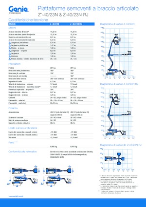 Колісні підйомники з шарнірною стрілою Genie Z-40/23N