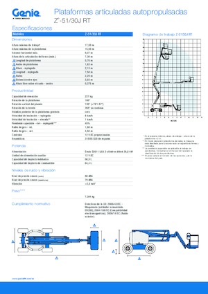 Колісні підйомники з шарнірною стрілою Genie Z51/30J RT