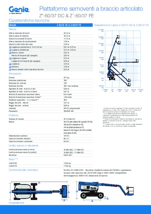 Колісні підйомники з шарнірною стрілою Genie Z-60 DC