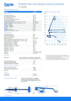 Колісні підйомники з шарнірною стрілою Genie Z-80/60