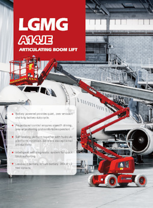 Колісні підйомники з шарнірною стрілою LGMG  A14JE