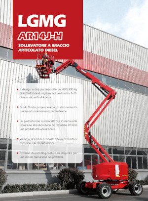 Колісні підйомники з шарнірною стрілою LGMG  AR14J-H
