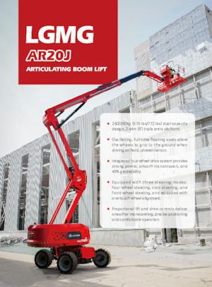 Колісні підйомники з шарнірною стрілою LGMG  AR20J