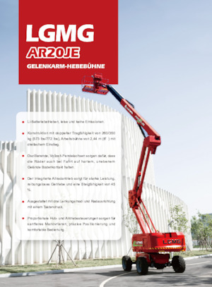 Колісні підйомники з шарнірною стрілою LGMG  AR20JE
