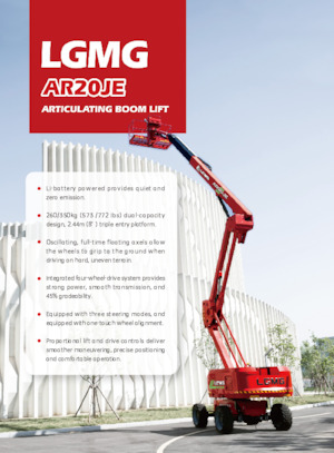 Колісні підйомники з шарнірною стрілою LGMG  AR20JE